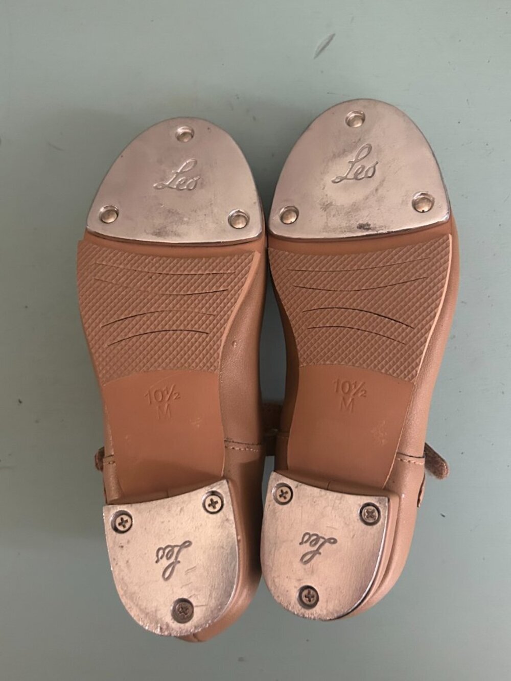 Leo Child Rhythm Tan Tap Shoe Size 10.5 Mary Jane Tap Shoe Dance Class - Picture 8 of 11
